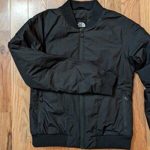 The North Face TNF Black Insulated Bomber Jacket Women's Small Flight Aviator